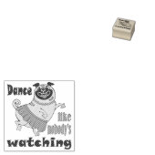 Dans alsof niemand naar meiden kijkt Pug Dog Rubberstempel (Gestempeld)