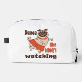 Dans alsof niemand naar meiden kijkt Pug Dog Toilettasje (Voorkant)