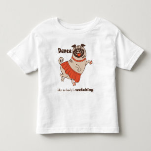 Dans alsof niemand naar Pug Girl kijkt Kinder Shirts