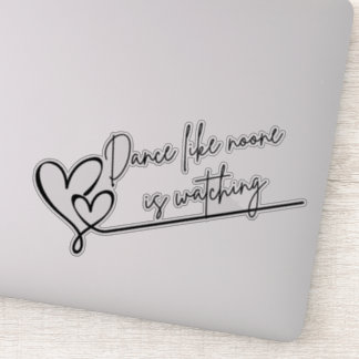 Dans alsof niemand toekijkt harten sticker