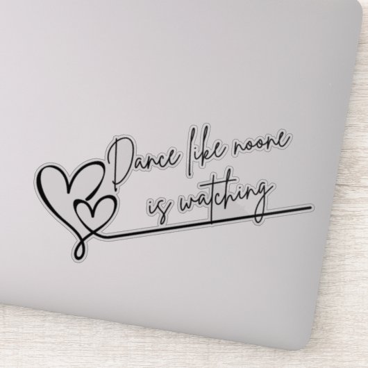 Dans alsof niemand toekijkt harten sticker (Detail)