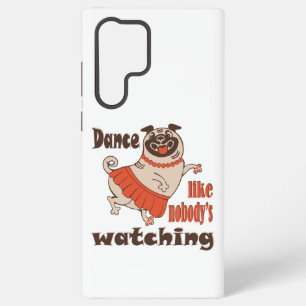 Dans alsof niemand toekijkt meisjeachtige Pug Hond Samsung Galaxy Hoesje