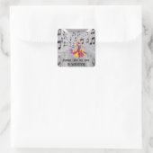 Dans alsof niemand toekijkt vierkante sticker (Tas)