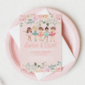 Dans and Twirl Floral Ballet Birthday Kaart