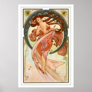 Dans -  Art Nouveau door Alphonse Mucha Poster