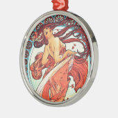 Dans -  Art Nouveau van Mucha Metalen Ornament (Links)