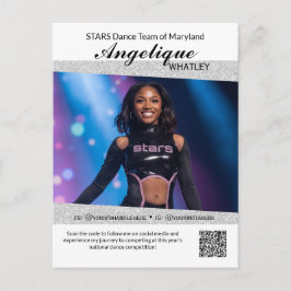 Dans Autogramkaart Performer Fotokaarten QR-code Briefkaart