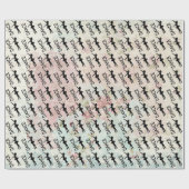 Dans -  ballerina silhouetpatroon cadeaupapier (Vlak)