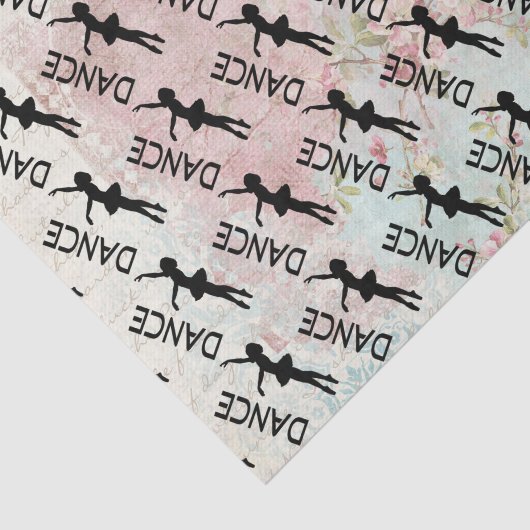 Dans - ballerina silhouetpatroon tissuepapier (Detail)