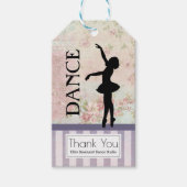 Dans - Ballerina Silhouette Dank u Cadeaulabel (Voorkant)