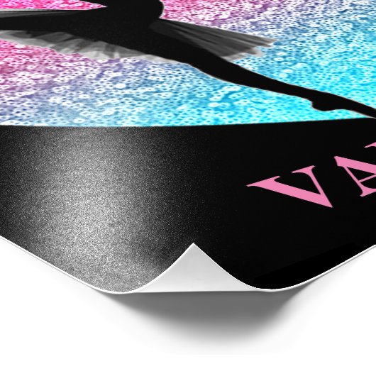 Dans Ballerina w / Gepersonaliseerde naam Foto Afdruk (Hoek)