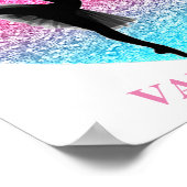 Dans Ballerina w / Gepersonaliseerde naam Poster (Hoek)