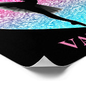 Dans Ballerina w / Gepersonaliseerde naam Poster (Hoek)