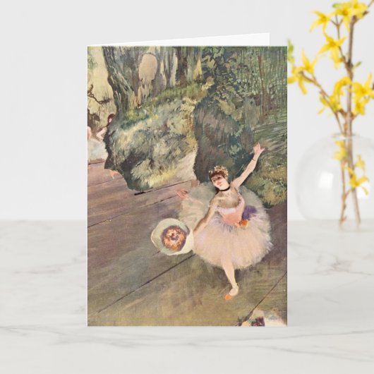Dans / Ballet - School - Degas schilderij Kaart (Gele Bloem)