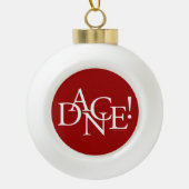 Dans! (basic) keramische bal ornament (Voorkant)