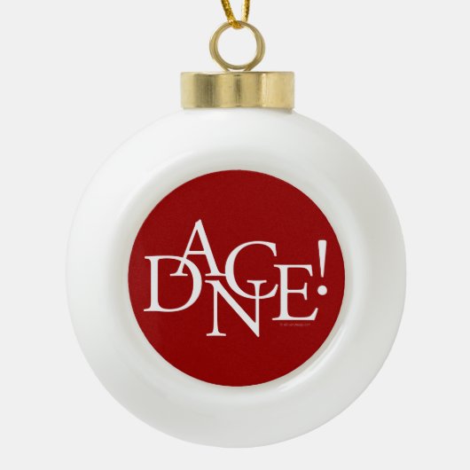 Dans! (basic) keramische bal ornament (Voorkant)