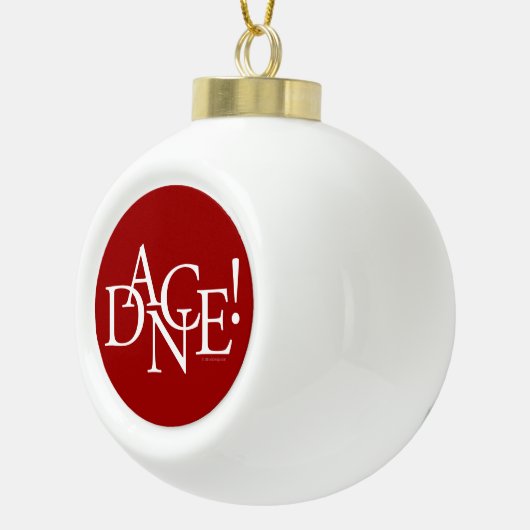 Dans! (basic) keramische bal ornament (Rechts)