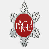 Dans! ( basisch ) sneeuwvlokpeerkerst tin sneeuwvlok ornament (Rechts)