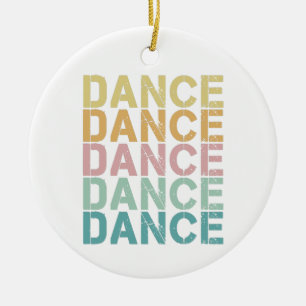 Dans  belettering voor retro disco huis keramisch ornament
