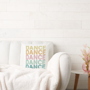 Dans belettering voor retro disco huis kussen