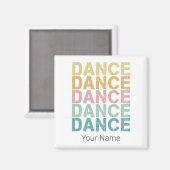Dans belettering voor retro disco huis magneet (Voorkant / Achterkant)