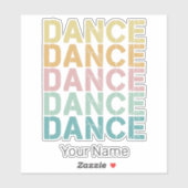 Dans belettering voor retro disco huis sticker (Vel)