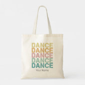 Dans belettering voor retro disco huis tote bag (Achterkant)