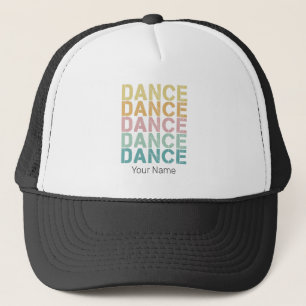 Dans belettering voor retro disco huis trucker pet