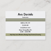 Dans beweegt Visitekaartje (Achterkant)