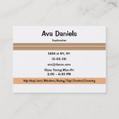 Dans beweegt Visitekaartje (Achterkant)