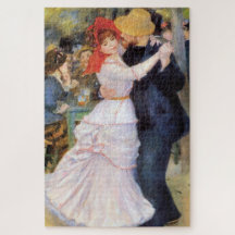 Dans bij Bougival - Renoir Impressionist Painting