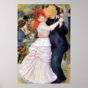 Dans bij Bougival - Renoir Impressionist Painting Poster