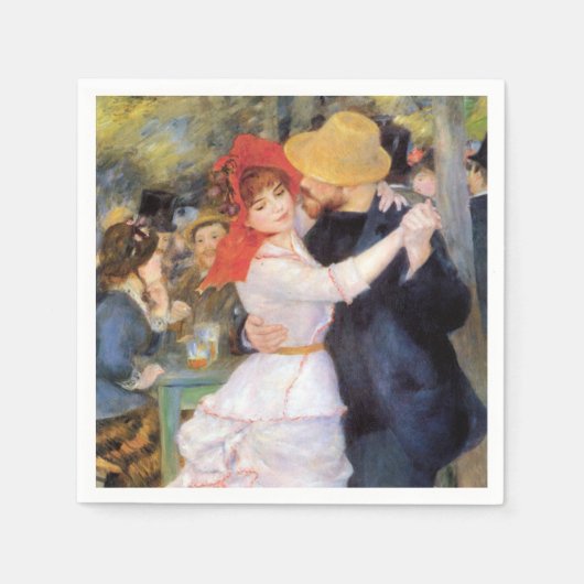 Dans bij Bougival - Renoir Impressionist Painting Servet (Voorkant)