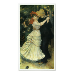Dans bij Bougival van Pierre Renoir, Vintage Kunst Foto Afdruk