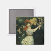 Dans bij Bougival van Pierre Renoir, Vintage Kunst Magneet (Voorkant / Achterkant)