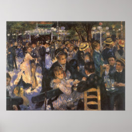 Dans bij Le Moulin de la Galette van Pierre Renoir Poster