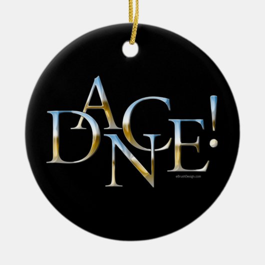 Dans! (Chrome) Keramisch Ornament (Voorkant)