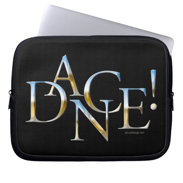 Dans! (Chrome) Laptop Sleeve (Voorkant)