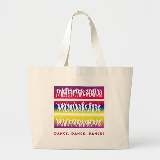 Dans, Dance, Dance 1-tas Grote Tote Bag (Voorkant)