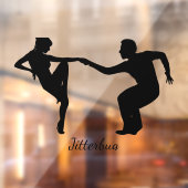 Dans dansend Design Window Cling Raamsticker (Vel 2)