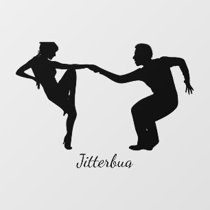 Dans dansend Design Window Cling Raamsticker