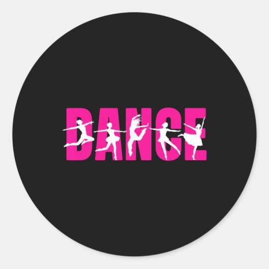 Dans - Dansende liefhebber Ronde Sticker (Voorkant)