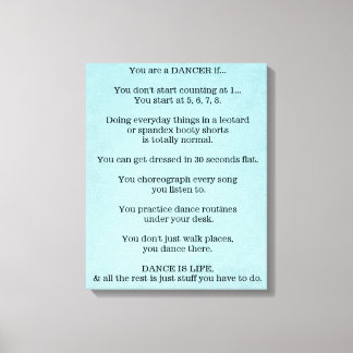 Dans, danser, ballet, hiphop, jazz, tap, modern, canvas afdruk