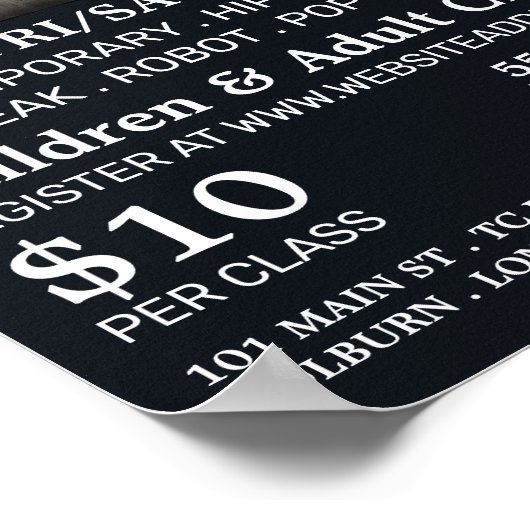 Dans-danser, dans-les Adverteren Poster (Hoek)