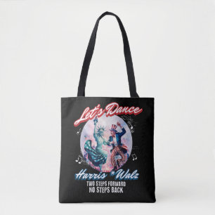 Dans de Harris Walz 2024 Liberty en Uncle Sam Tote Bag