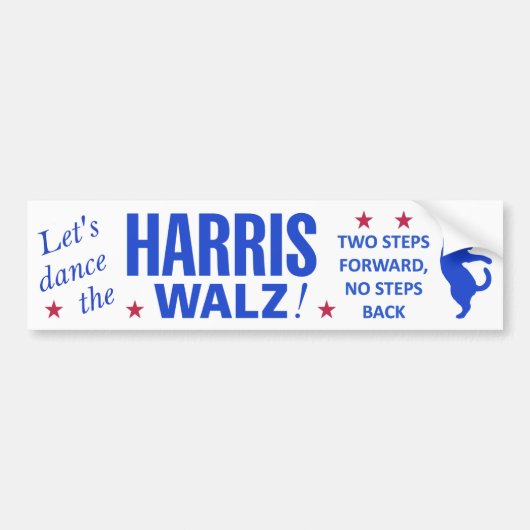 Dans de Harris Walz Bumpersticker (Voorkant)