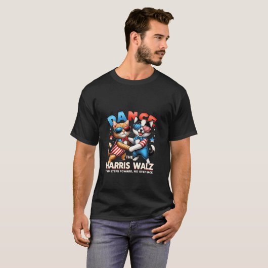 Dans de Harris Walz Funny Cat Dames Kamala Harr T-shirt (Voorkant volledig)