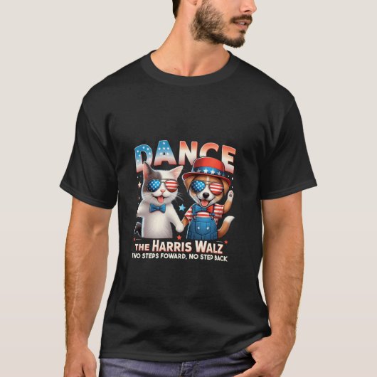 Dans de Harris Walz Funny Cat Dames Kamala Harr T-shirt (Voorkant)