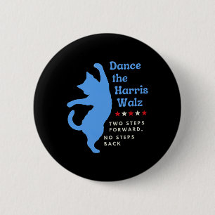 Dans de Harris Wheimer 2024 Cat Lady Stem Kamala Ronde Button 5,7 Cm