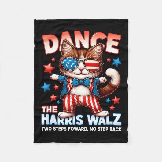 Dans de Harris Wheimer Grappige Kat Dames Kamala H Fleece Deken (Voorkant)